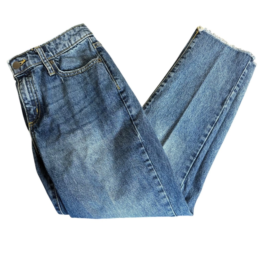 Universal Thread High Rise Straight Leg Jeans‎ Frayed Hem Womens Size 4/27R